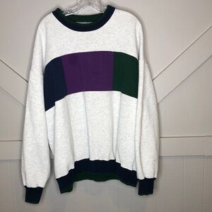 Vintage Dodger Sweatshirt Crewneck Color-Block Pullover Made in USA Men’s XXL